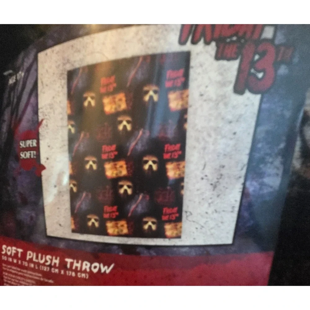 Friday the 13th Jason Voorhees Soft Plush Throw Blanket 50 x 60 Inch Horror New